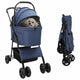 Vidaxx faltbarer Haustierkinderwagen blau 81 x 47 x 99 cm Polyester