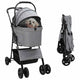 Vidaxx faltbarer Haustierkinderwagen grau 81 x 47 x 99 cm Polyester