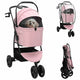 Vidaxx faltbarer Kinderwagen für Haustiere, rosa, 78 x 54 x 101 cm, Polyester