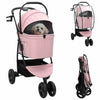 Vidaxx faltbarer Kinderwagen für Haustiere, rosa, 78 x 54 x 101 cm, Polyester
