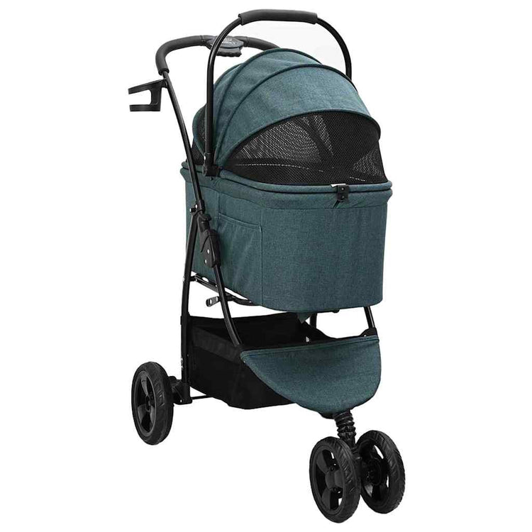 Vidaxx faltbarer Haustierkinderwagen grün 78 x 54 x 101 cm Polyester