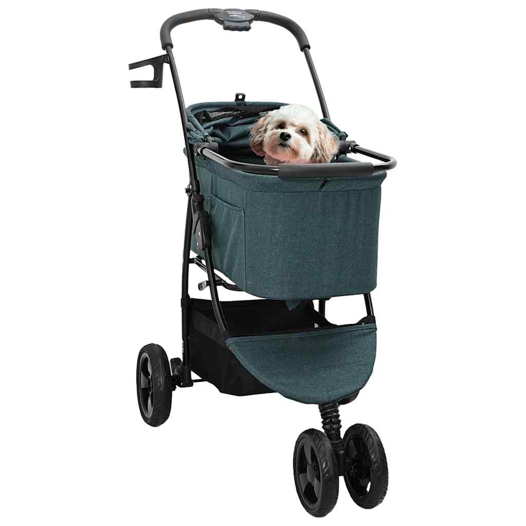Vidaxx faltbarer Haustierkinderwagen grün 78 x 54 x 101 cm Polyester
