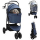 Vidaxx faltbarer Haustierkinderwagen blau 78 x 54 x 101 cm Polyester