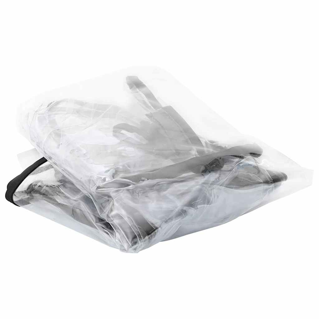 Vidaxxl Haustier-Buggy-Abdeckung mit Stauraum, transparent, 66 x 35 x 59 cm, PVC