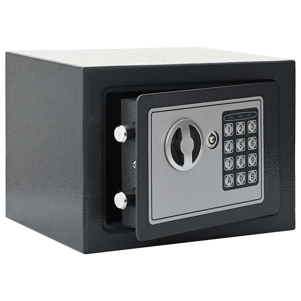 Vidaxl digitaler Safe mit Schloss dunkelgrau 23 x 17 x 17 cm Stahl