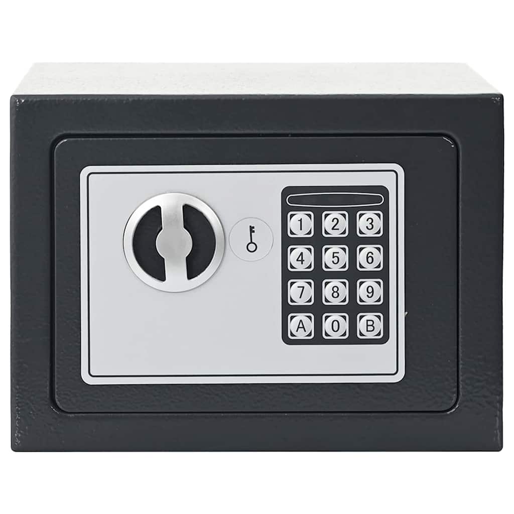 Vidaxl digitaler Safe mit Schloss dunkelgrau 23 x 17 x 17 cm Stahl