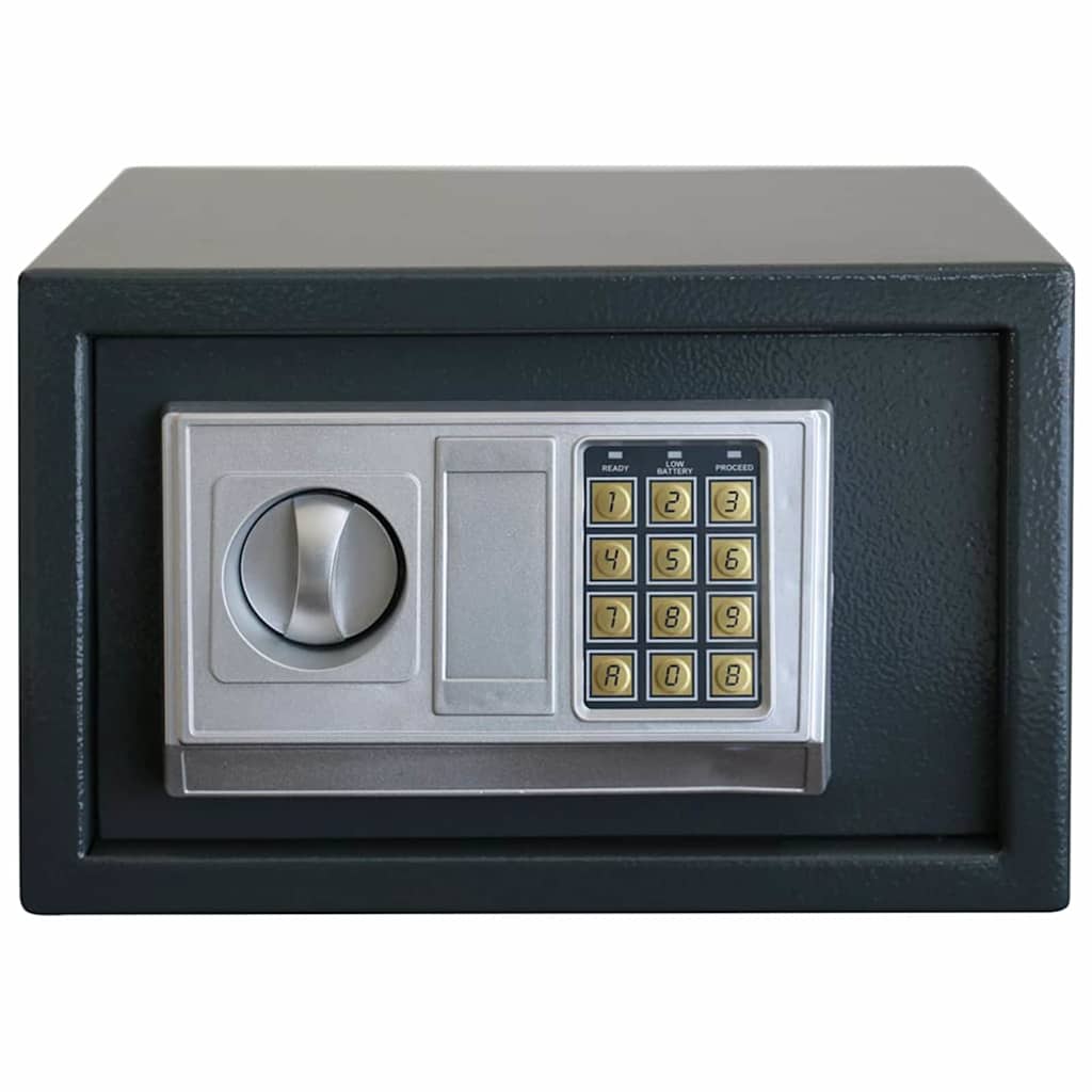Vidaxl digitaler Safe mit Schloss dunkelgrau 31 x 20 x 20 cm Stahl