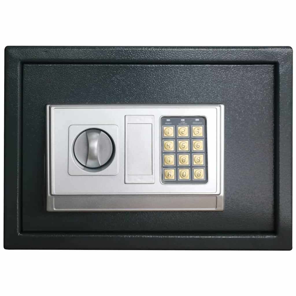 Vidaxl digitaler Safe mit Schloss dunkelgrau 35 x 25 x 25 cm Stahl