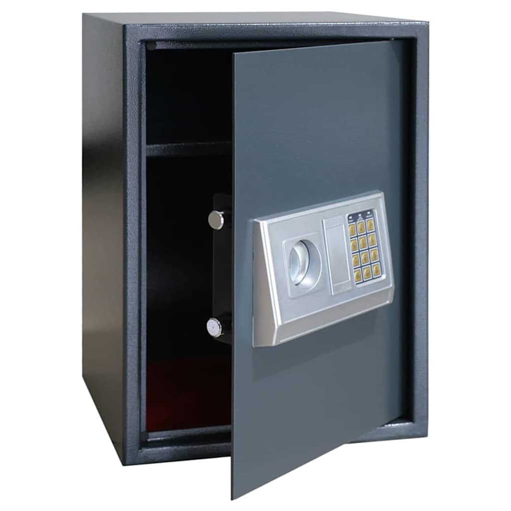 Vidaxl digitaler Safe mit Schloss dunkelgrau 35 x 31 x 50 cm Stahl
