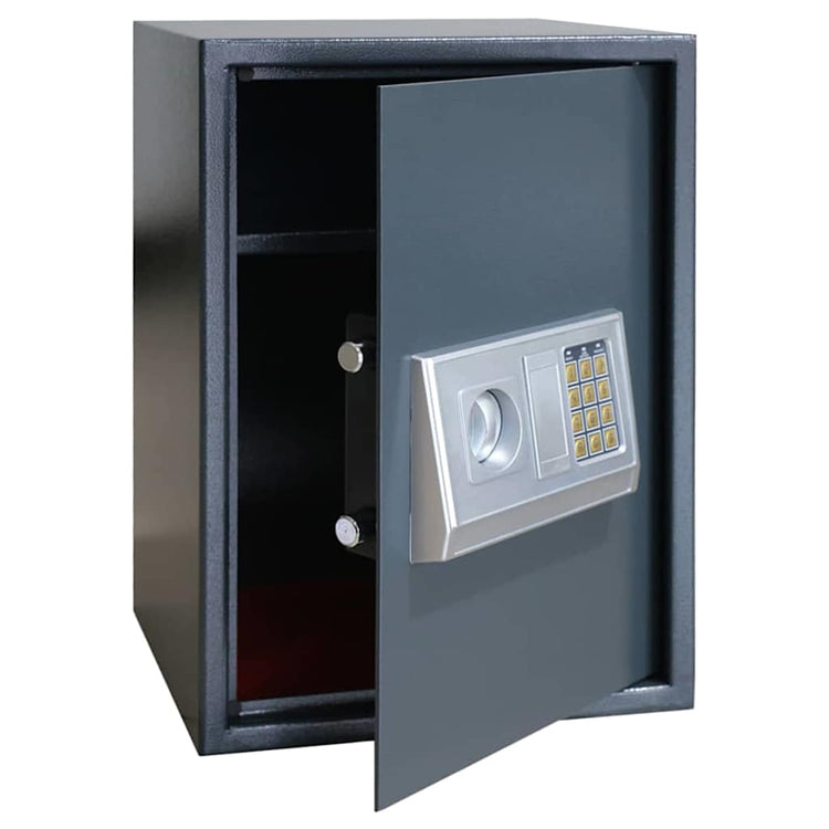 Vidaxl digitaler Safe mit Schloss dunkelgrau 35 x 31 x 50 cm Stahl
