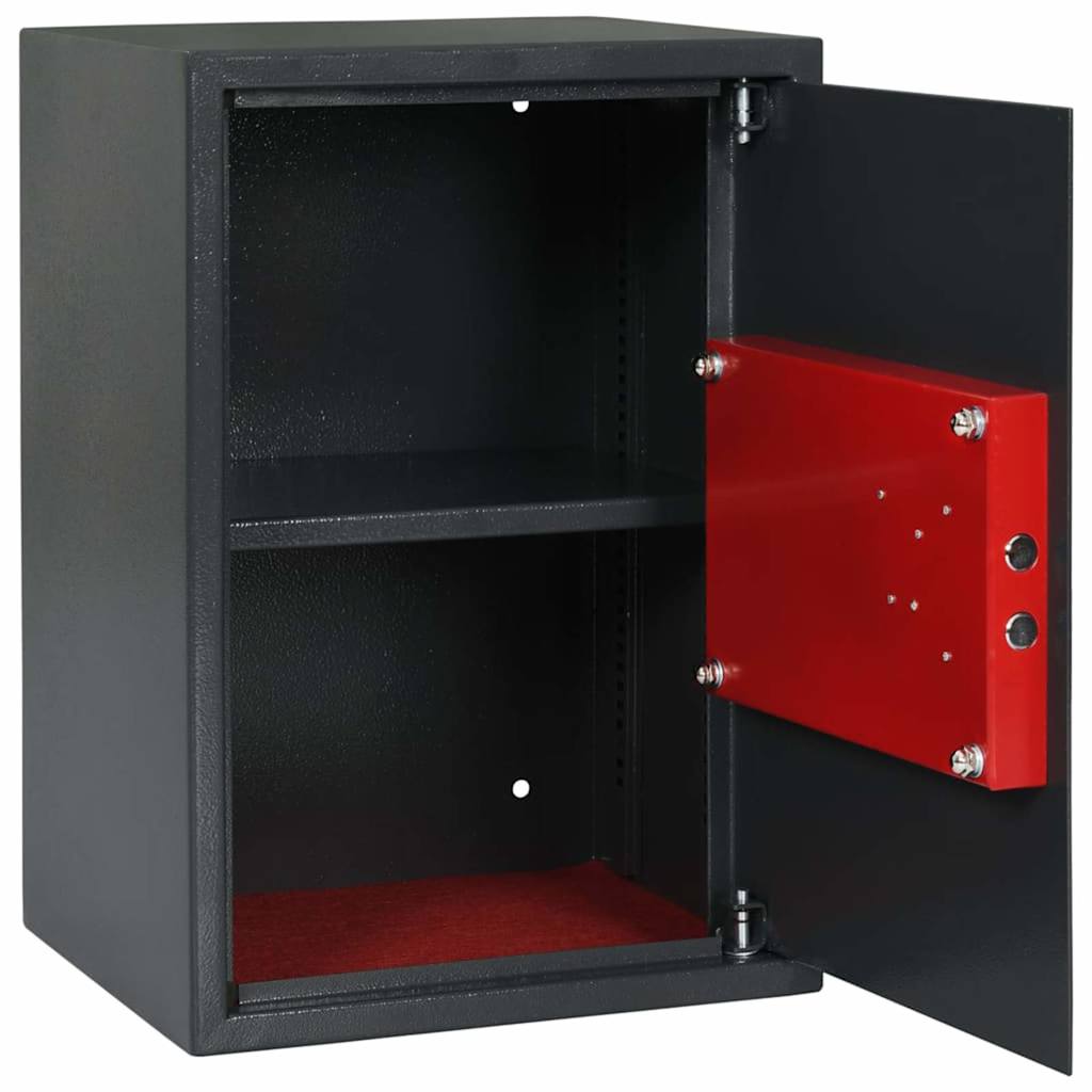 Vidaxx Tresor mit Schloss dunkelgrau 35 x 31 x 50 cm Stahl