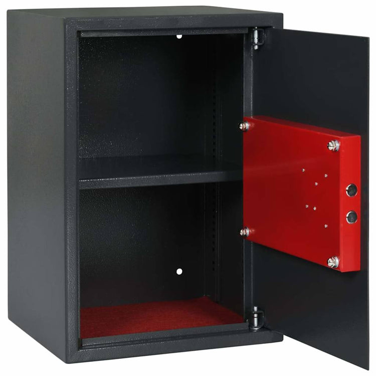 Vidaxx Tresor mit Schloss dunkelgrau 35 x 31 x 50 cm Stahl