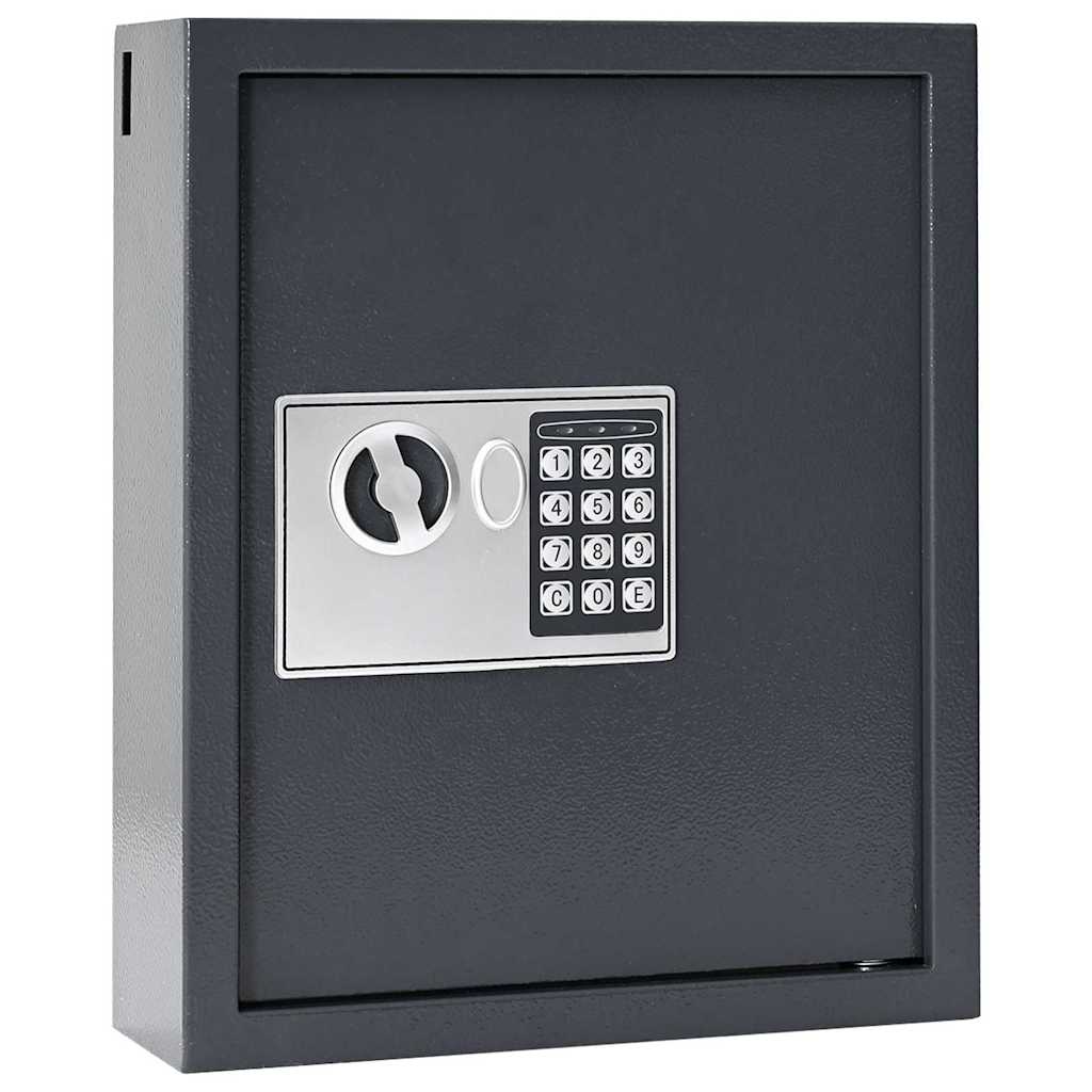 Vidaxl digitaler Safe mit Schloss dunkelgrau 30 x 10 x 36,5 cm Stahl