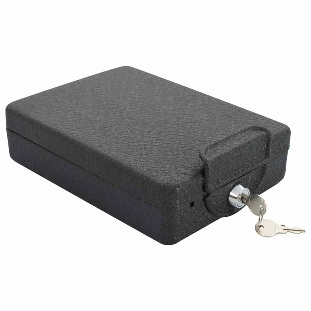 Vidaxxl Autotresor mit Schloss schwarz 22 x 16 x 7 cm Stahl