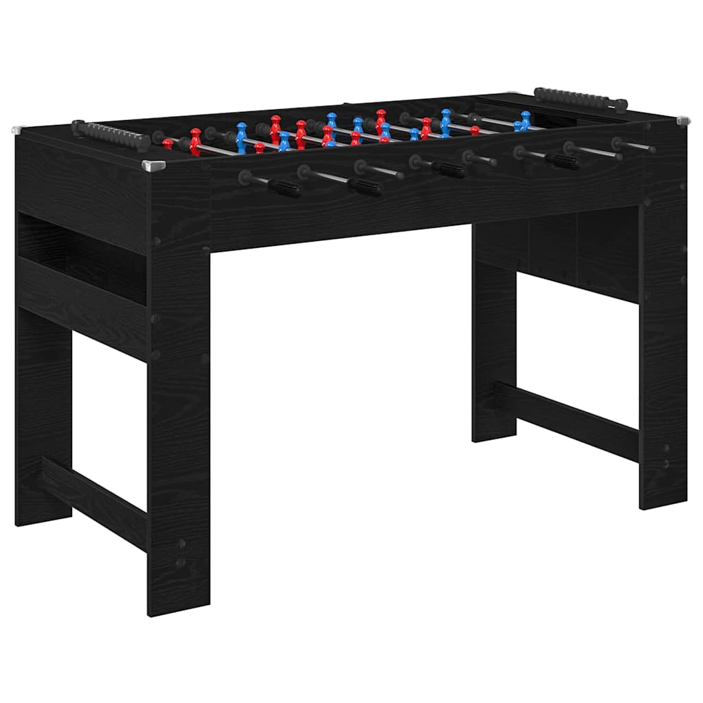VidaXL Kickertisch aus schwarzer Eiche, 125 x 60,5 x 80 cm, fertiges Holz