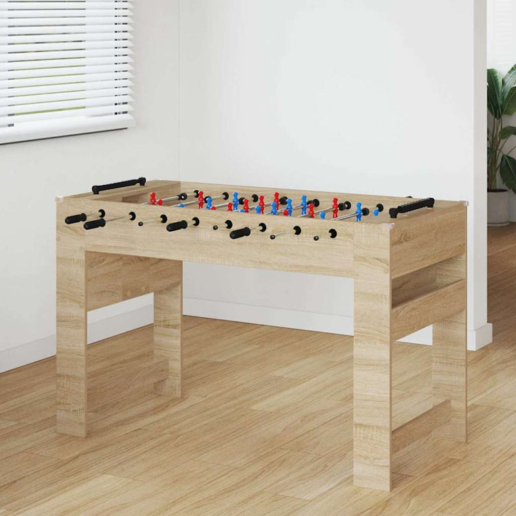 Vidaxl Kickertisch Sonoma-Eiche 125 x 60,5 x 80 cm fertiges Holz