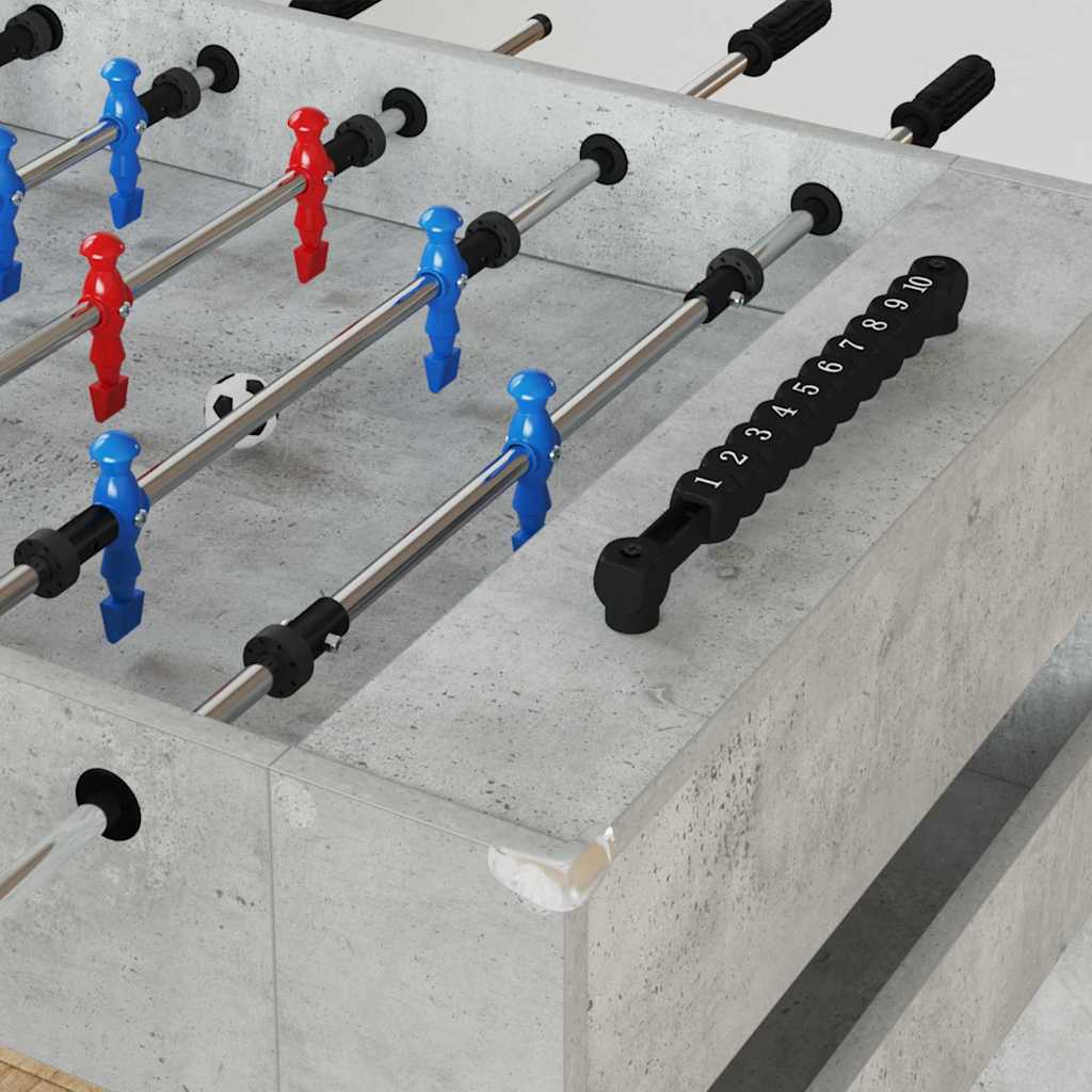 Vidaxx Kickertisch Betongrau 125 x 60,5 x 80 cm Fertigholz