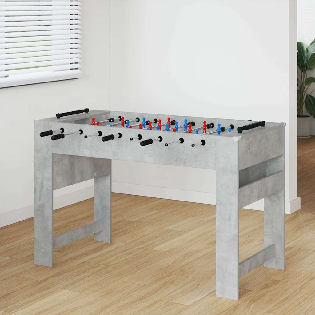 Vidaxx Kickertisch Betongrau 125 x 60,5 x 80 cm Fertigholz