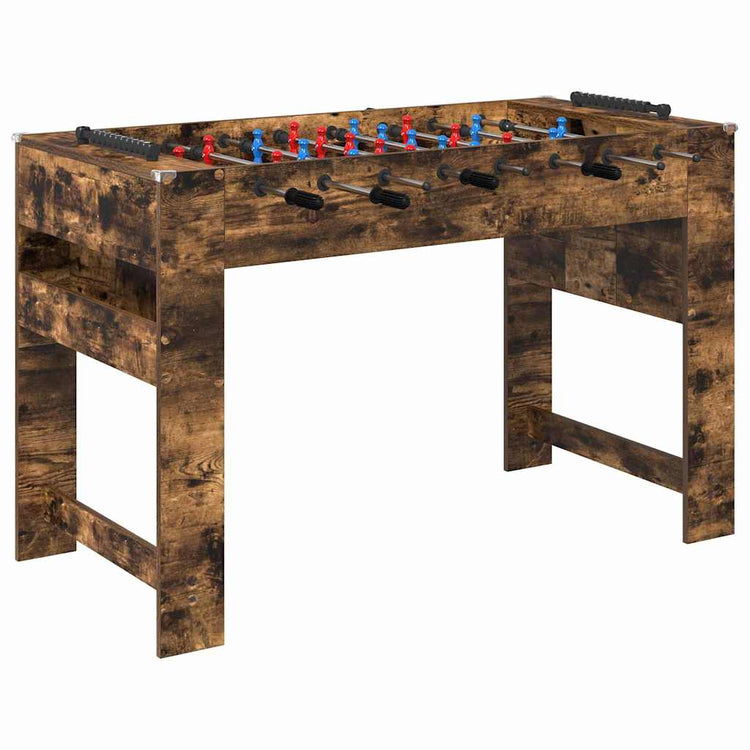 Vidaxx Kickertisch aus geräucherter Eiche, 125 x 60,5 x 80 cm, fertiges Holz
