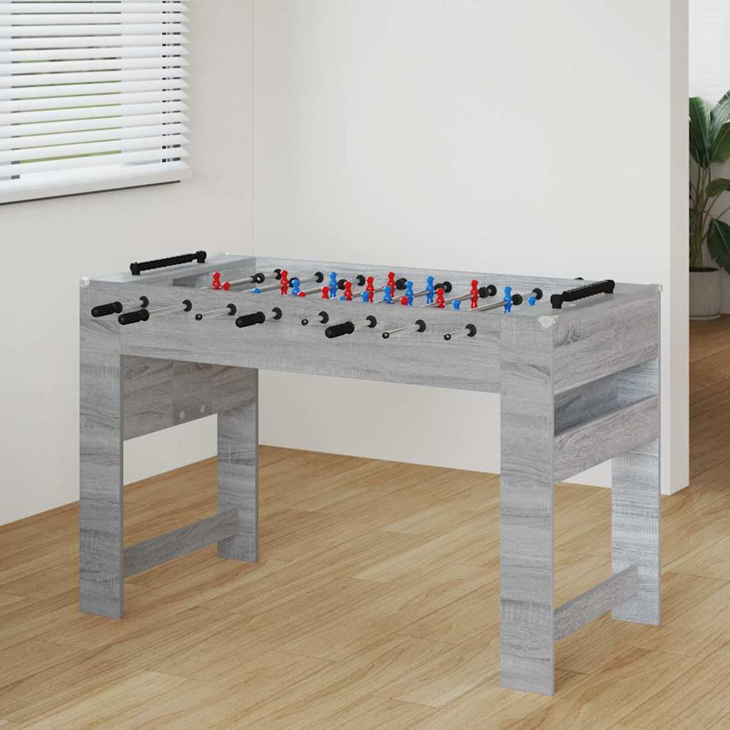 Vidaxl Kickertisch, graues Sonoma, 125 x 60,5 x 80 cm, fertiges Holz