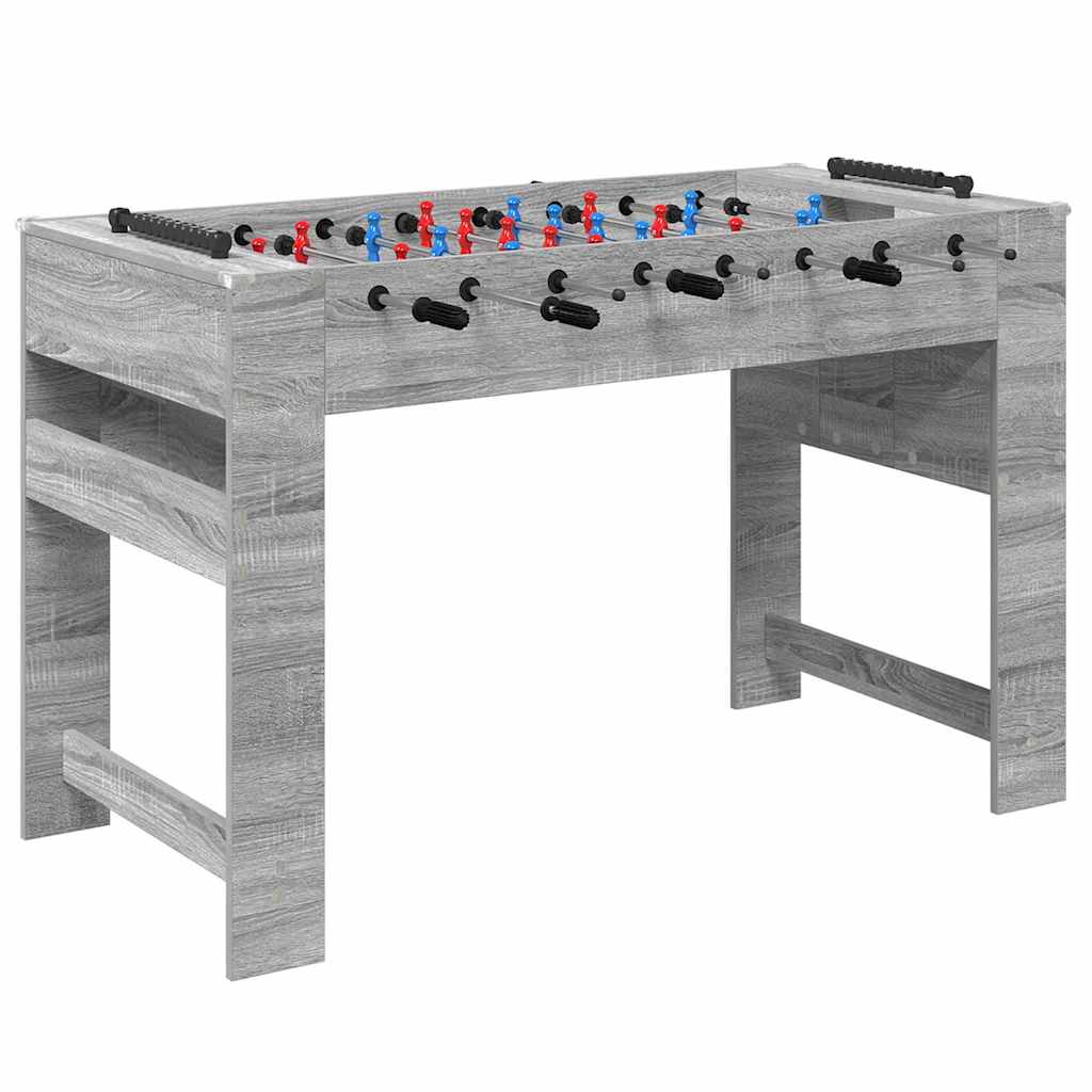 Vidaxl Kickertisch, graues Sonoma, 125 x 60,5 x 80 cm, fertiges Holz