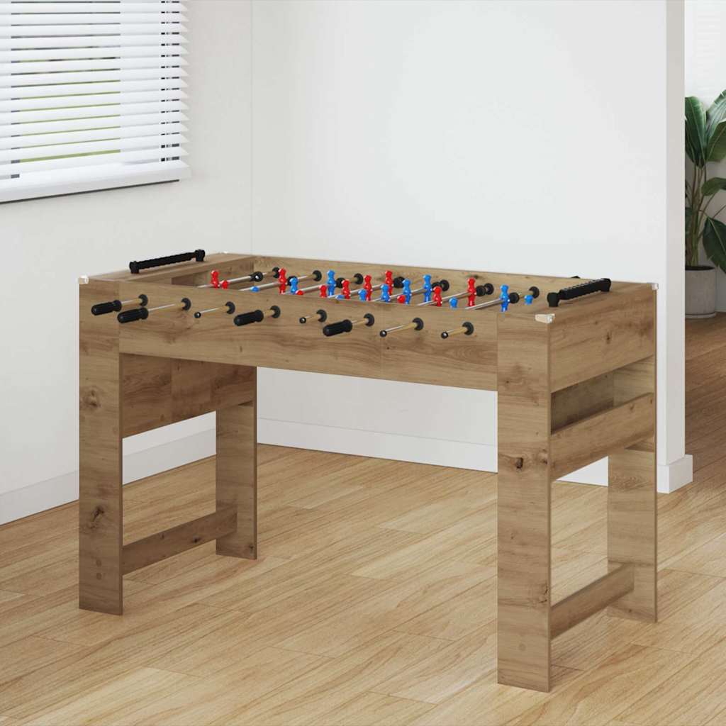 Vidaxx Artisan-Fußballtisch aus Eiche, 125 x 60,5 x 80 cm, fertiges Holz