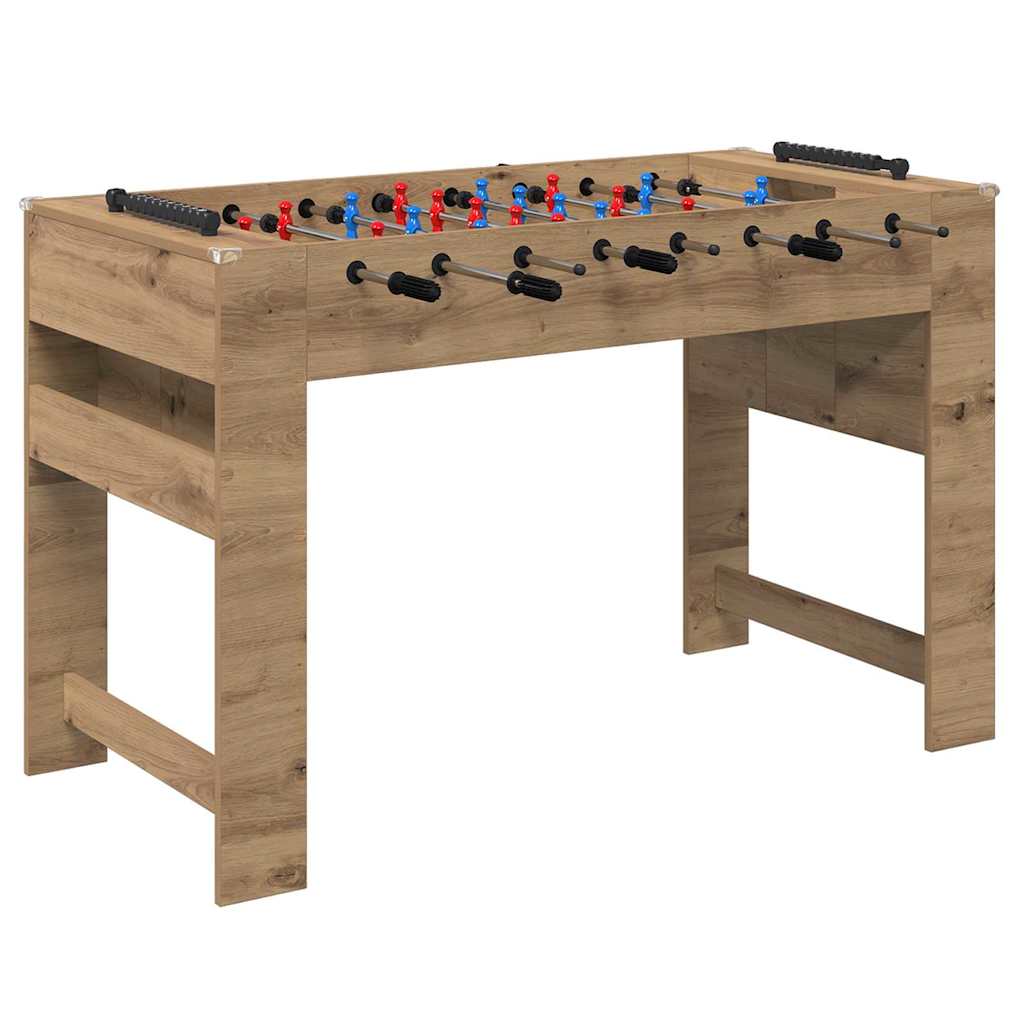 Vidaxx Artisan-Fußballtisch aus Eiche, 125 x 60,5 x 80 cm, fertiges Holz