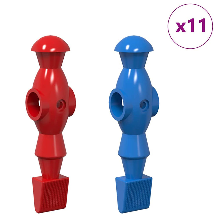Vidaxl Kickertischspieler 22 Stück blau und rot 2,4 x 2,1 x 9,7 cm PP