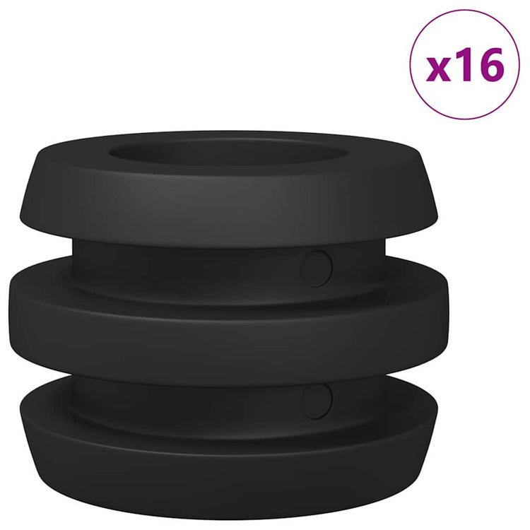 Vidaxl Kickertisch-Stoßstangen 3 x 3 x 2 cm Stange 16 Stück schwarzer Kunststoff