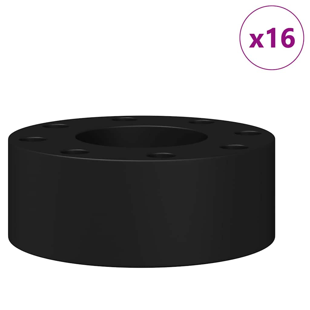 Vidaxl Kickertisch-Stoßstangen 16 Stück schwarz 2,7 x 2,7 x 1,3 cm Kunststoff