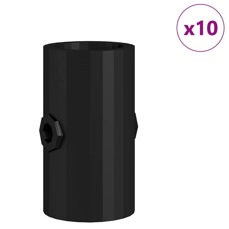 Vidaxl Tischfußballstopper 10 Stück schwarz 1,7 x 1,7 x 3,2 cm PP