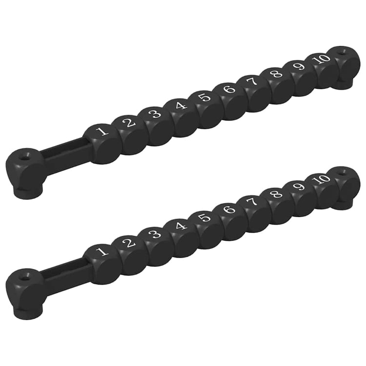 Vidaxl Tischfußball zählt 2 Stück aus schwarzem 30 x 2,2 x 2,9 cm Kunststoff