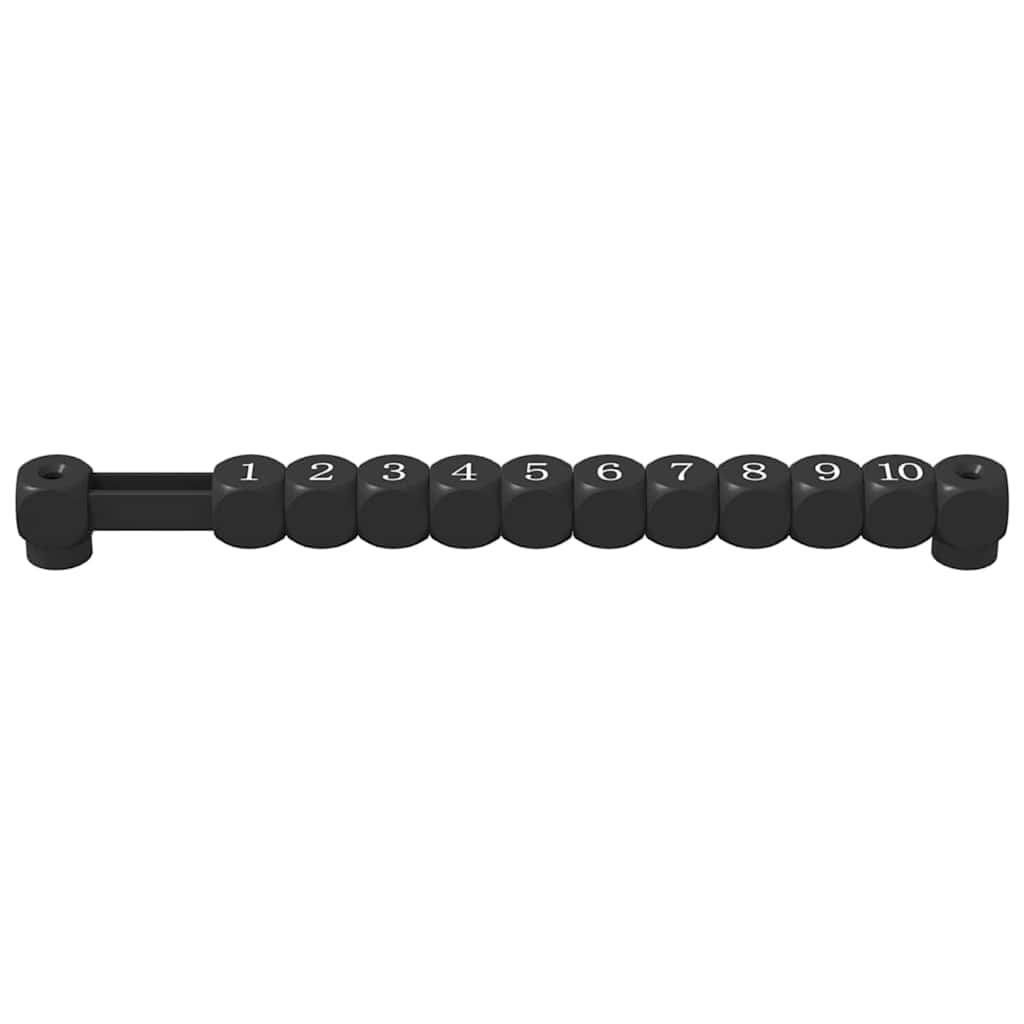 Vidaxl Tischfußball zählt 2 Stück aus schwarzem 30 x 2,2 x 2,9 cm Kunststoff
