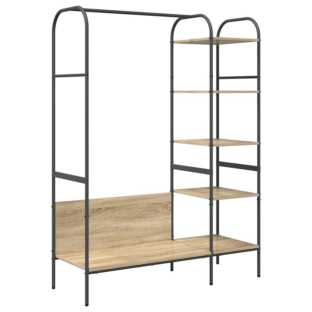 Vidaxx Kleiderständer mit Ablage braun 120 x 44 x 160 cm fertiges Holz