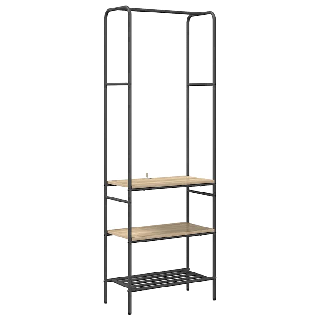 Vidaxl Kleiderständer mit Regal Sonoma-Eiche 60 x 30 x 171 cm fertiges Holz
