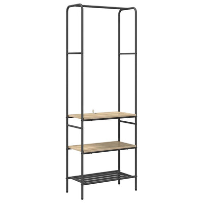 Vidaxl Kleiderständer mit Regal Sonoma-Eiche 60 x 30 x 171 cm fertiges Holz