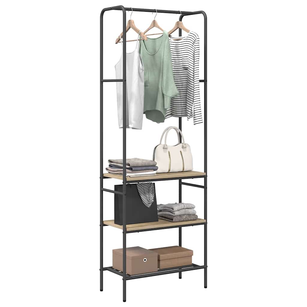 Vidaxl Kleiderständer mit Regal Sonoma-Eiche 60 x 30 x 171 cm fertiges Holz