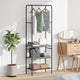 Vidaxl Kleiderständer mit Regal, graues Sonoma, 60 x 30 x 171 cm, fertiges Holz
