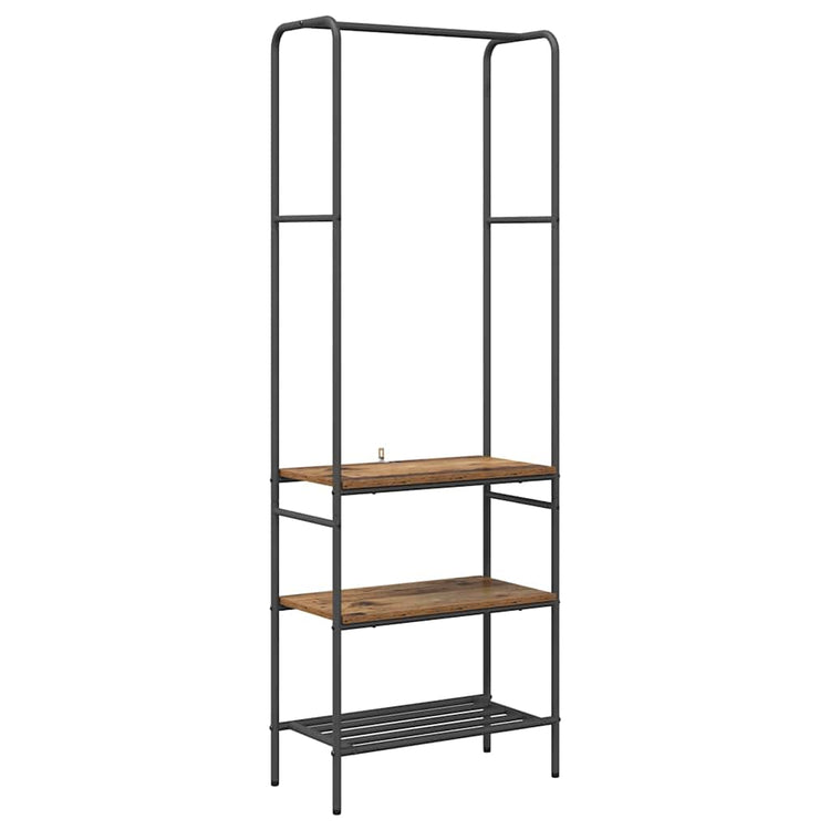 Vidaxx Kleiderständer mit Ablage Altholz 60 x 30 x 171 cm verarbeitetes Holz