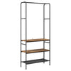 Vidaxxl Kleiderständer mit Ablage Altholz 77 x 30 x 171 cm verarbeitetes Holz