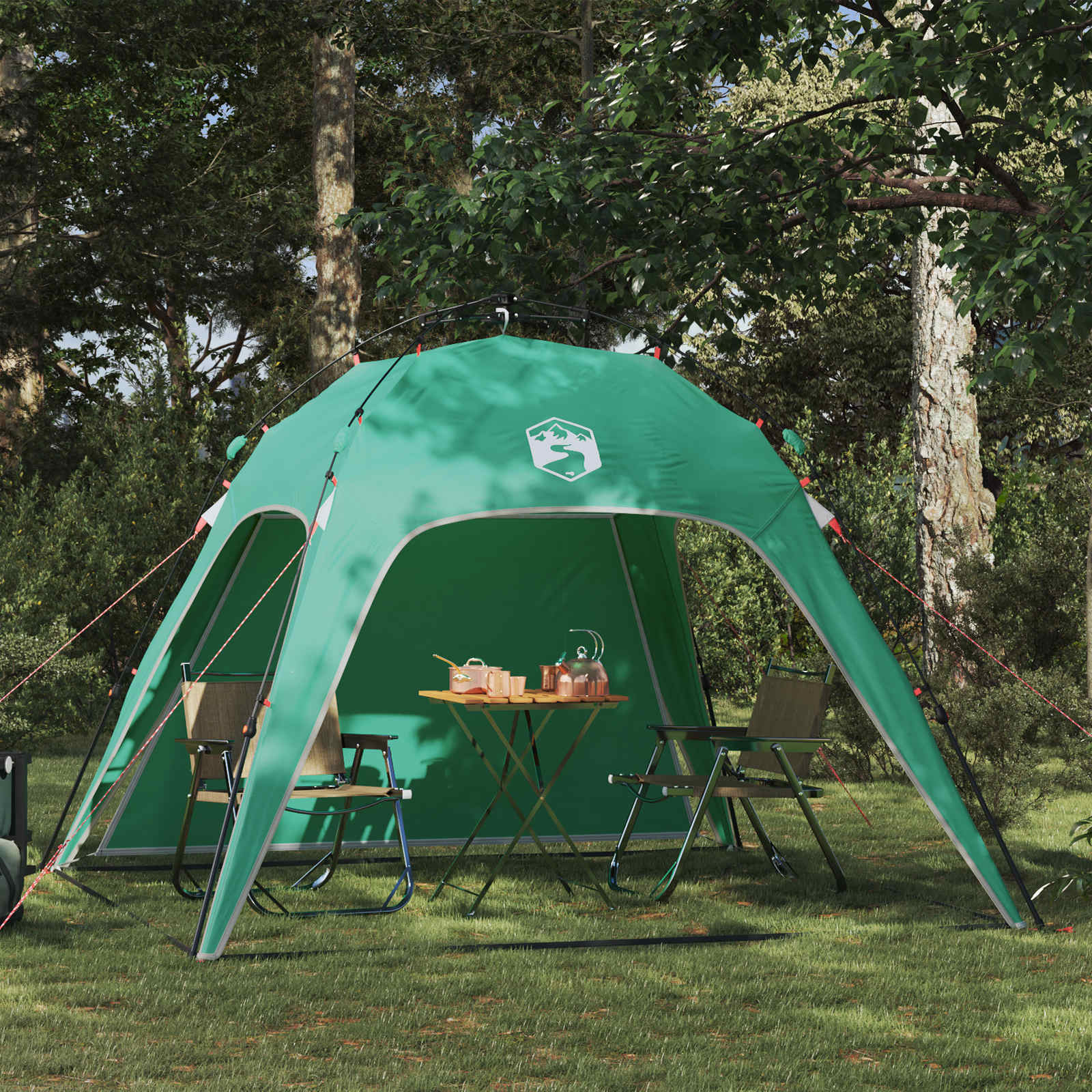 VidaXL Instant-Zelt 4-Personen-Schnellspanner meergrün 260 x 260 x 197 cm