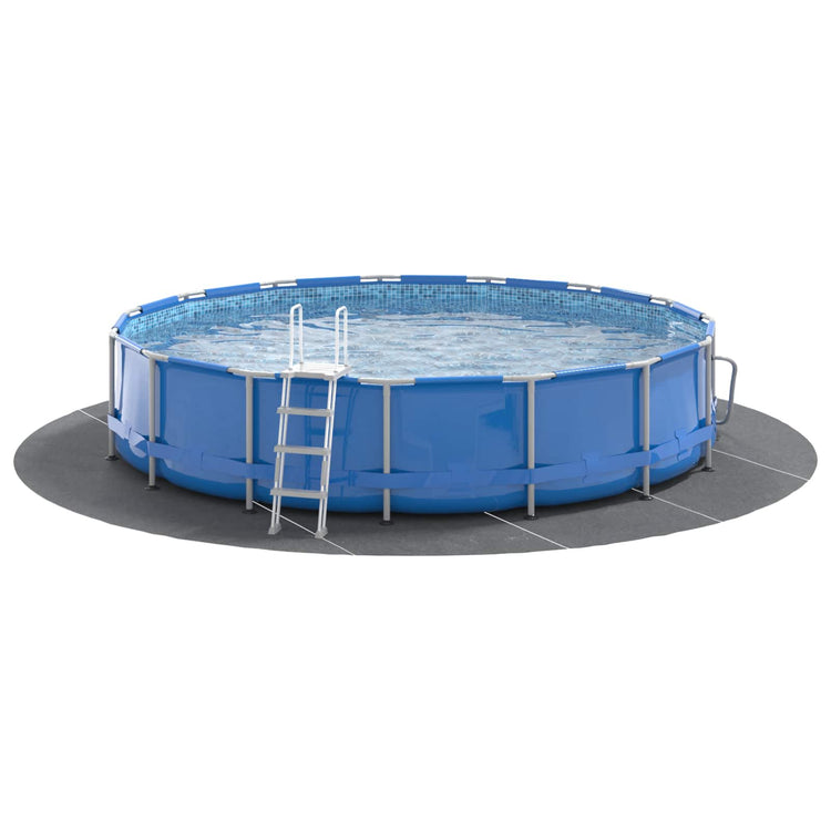 Vidaxl Schwimmbadbodenplane hellgrau ø 610 cm Vliesstoff