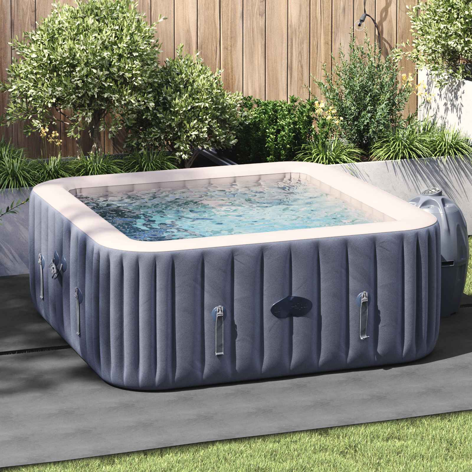 Vidaxl Schwimmbadbodenplane hellgrau 274 x 274 x 0,1 cm