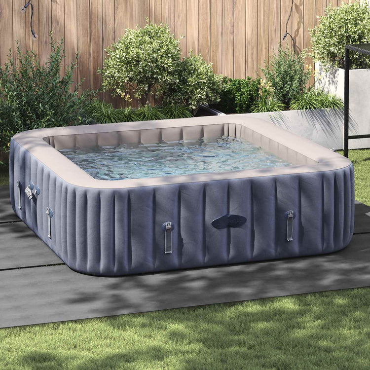 Vidaxl Schwimmbad-Bodenplane hellgrau 396 x 396 x 0,1 cm
