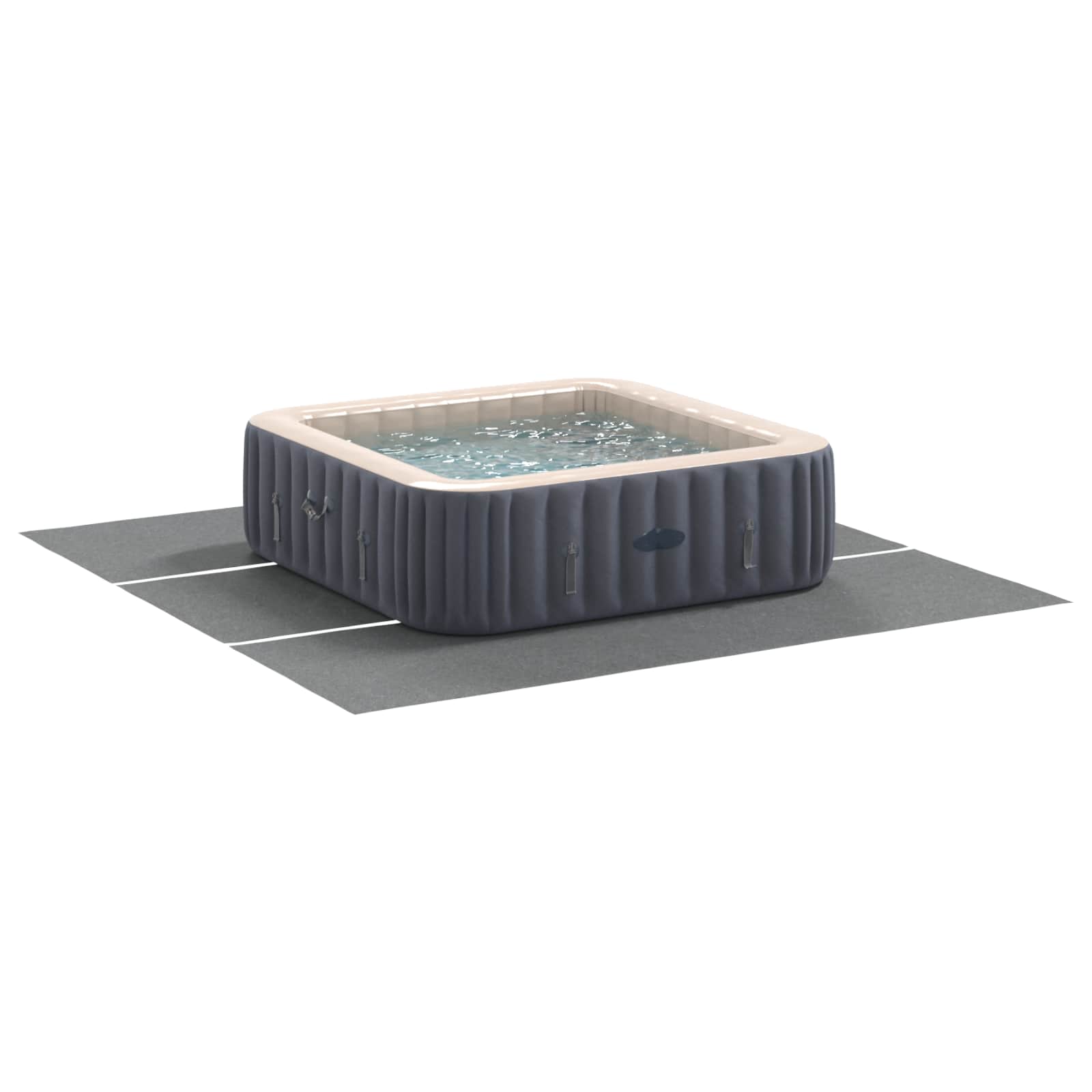 Vidaxl Schwimmbad-Bodenplane hellgrau 396 x 396 x 0,1 cm