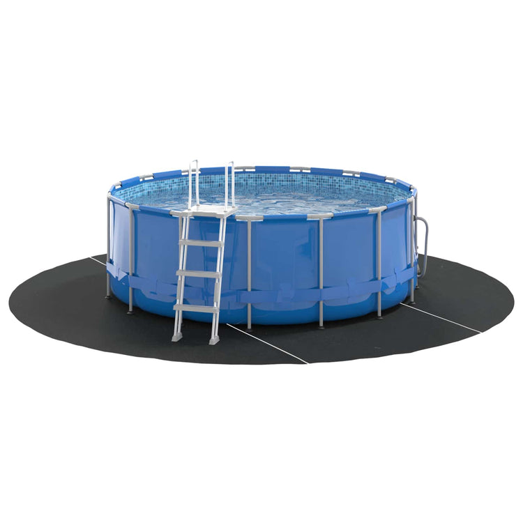 Vidaxl Schwimmbadbodenplane schwarz ø 306 cm Vliesstoff