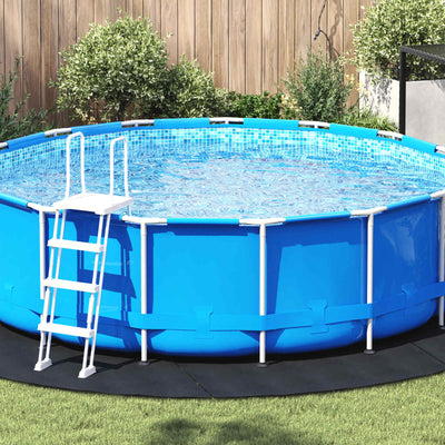 Vidaxl Schwimmbadbodenplane schwarz ø 396 cm Vliesstoff