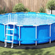 Vidaxl Schwimmbadbodenplane schwarz ø 428 cm Vliesstoff