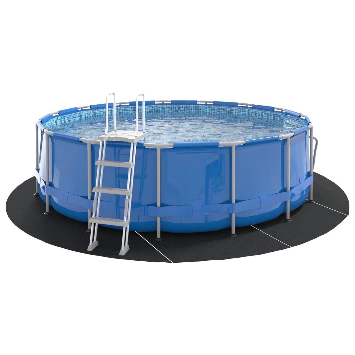 Vidaxl Schwimmbadbodenplane schwarz ø 428 cm Vliesstoff
