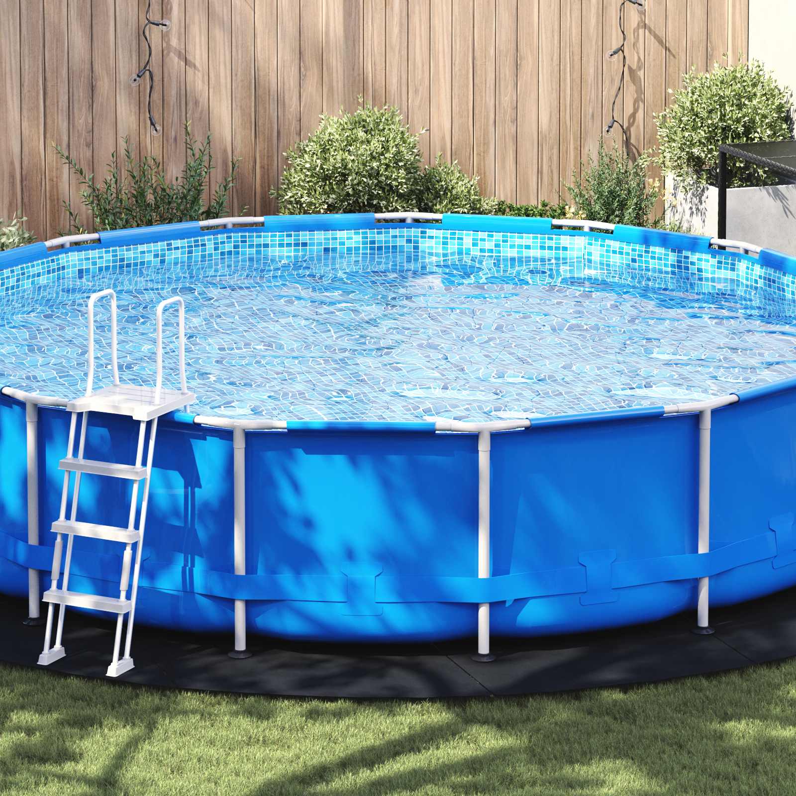 Vidaxl Schwimmbadbodenplane schwarz ø 550 cm Vliesstoff